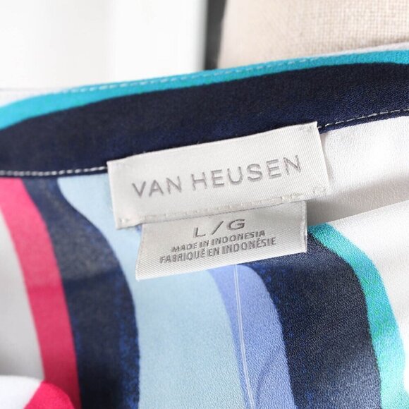 Van Heusen Blouse, Stripes, Large, NWT - Picture 6 of 6